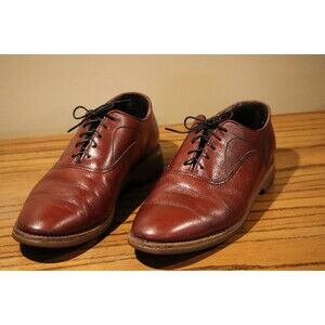 Dexter mens Cognac Brown leather Oxford Dress shoes size 9.5 EUC